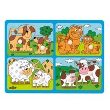 Woody Woody Puzzle Ferme 4 En 1 Boutons 91913