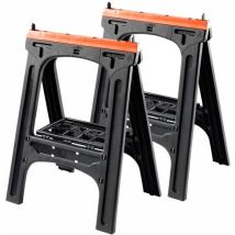 Lot De 2 Tréteaux Pliants-charge Maximale 200 Kg - Dimensions 60x10x80 Cm