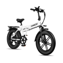 Vélo Électrique Pliant Rincc R200, Batterie 48 V 15 Ah, Pneus Larges, 7 Vitesses, Blanc