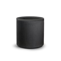 Vase En Résine Pour Plantes D'intérieur Et D'extérieur, Design Cylindrique Rond D.36x35h Modigliani Gris