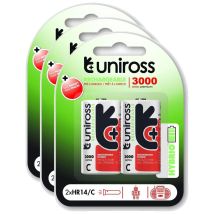 Piles Rechargeables C/hr14 Uniross 3000 Mah Nimh