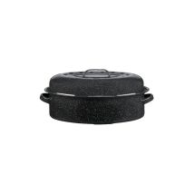 Cocotte Rôtissoire Ovale Warmcook Acier Carbone Noir 38x26x16 Cm