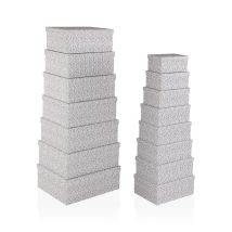 Jeu De Caisses De Rangement Empilables Versa Blume Carton 15 Pièces