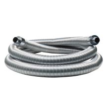 Conduit Flexible Isolé – Longueur 6 M – Ø130/196 Mm – Double Paroi Lisse Inox 316 – Laine Minérale 25 Mm