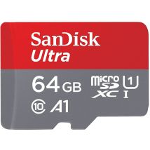 Carte SD micro SD Ultra 64 Go100MB/s C10 UHS U1 A1 Card+Adaptateur SANDISK