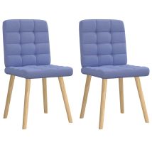 Chaises À Manger Lot De 2 Bleu Jean Tissu Vidaxl