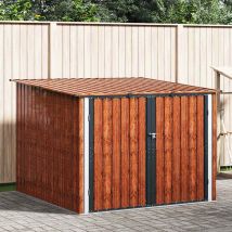 Abri De Vélo 3 Pcs Marron 216 X 207 X 158 Cm Métал Vidaxl