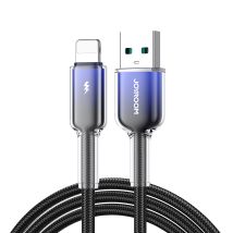 Câble Lightning Usb-a Vers Iphone Crystal-clear Series 3a 1,2 M - Noir