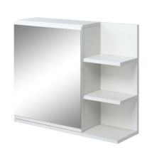 Armoire Miroir De Salle De Bain Avec Étagère Et 3 Étagères Latérales