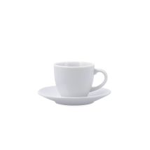 Tasse Avec Sous-tasse Quid New Renova Blanc Céramique 90 Ml (6 Unités)