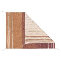 Tapis Coton Réversible - Marron Et Beige - 170 X 240 Cm