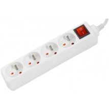 Multiprise 4 Prises + Interrupteur 4m (blanc)