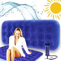 Matelas Gonflable Simple À Gonfler, Portable, Pliable, Floqué