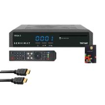 Pack Servimat Iii Récepteur Tv Satellite Full Hd + Carte D'accès Tntsat V6 Astra 19.2
