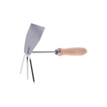 Pioche De Jardin - 3 Pointes - Avec Pelle Plate - 18x27cm