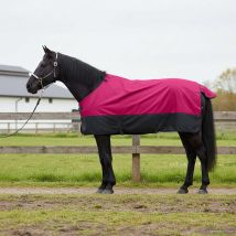 Couverture Équine Rose Et Noir 155 Cm Polyester Vidaxl
