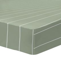 Drap Housse 90x190 Cm Stripes 100% Coton Oeko-tex Lichen