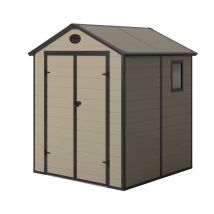 Abri De Jardin En Résine Gardiun Isabella 3,57 M² 190x188x225 Cm Écru/marron Ext.