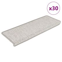 Tapis D'escalier Autocollants 30 Pcs 65x21x4 Cm Platine Vidaxl