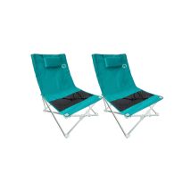 Lot De 2 Sièges De Plage Pliables - O'beach - Housse De Transport Inclus - 71 X 55 X 65 Cm