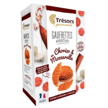 Tresors Gourmands - Biscuits Apéritifs Gaufrettes Chorizo Mozzarella Tresors Gourmands - La Boite De 60g
