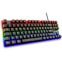 Clavier Gamer - Keyz Mercury Tkl - Mécanique (switch Rouge) - Rainbow - Filaire - Azerty - Noir