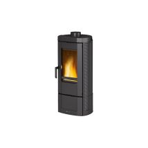 Poêle À Bois Nordica Extraflame Candy Lean En Fonte Émaillée Noir Anthracite 404 X 890 X 362 Mm