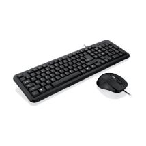 Clavier Anglais + Souris Ibox Office Kit Ii Usb Qwerty Noir