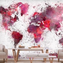Planete Discount Pd13360-300-210 Papier-peint Papier Peint Non Tissé Gris, Rouge