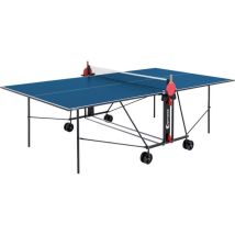 - Table Tennis De Table - Table Ping Pong Compacte - Usage Intérieur - Bleu Et Noir