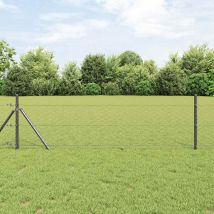 Clôture Hexagonale Gris 1,4 X 25 M Pvc Vidaxl