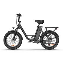 Vélo Électrique Urlife E20, Tout-terrain Urbain, Batterie Amovible 48 V, Noir
