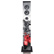 Ices Ibt-6 Roma - Tour De Son Bluetooth Avec Radio Fm, Lecteur Usb Et Sd - Gris