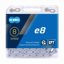 Chaîne Kmc E8 Ept Pour Vélos Électriques - 122 Maillons Argentée 8 Vitesses