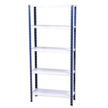 Etagère Métal Laquée Époxy 5 Tablettes Charge 60 Kg Dim:1800 X 90 X 30 Cm Ar Shelving