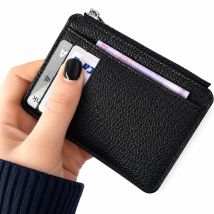 Portefeuille Avec Protection Rfid, Porte-cartes/portefeuille Avec Fermeture Black