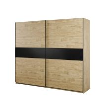 Armoire Morgane 2 Portes Coulissantes – Chêne Doré – 250 Cm – Style Scandinave Robust