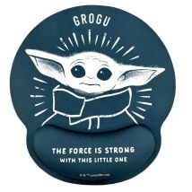 Tapis De Souris Ergonomique Xxl Design Grogu Yoda Avec Repose Poignet Bleu Wondee