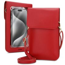 Etui Pour Téléphone Portable Pour Lg G4 Pro Coque Petit Sac À Main Sac À Bandoulière En Rouge