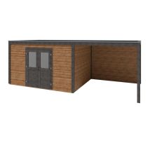 Abri De Jardin En Bois Nova 7.06x3.09m - 21.82m2 - Ep. 28mm - Traité - Altanka