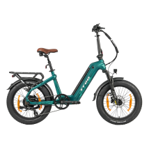 Vélo Électrique Carbone Ttgo F8, Autonomie 150km, Ultra Léger 20 ", Capteur De Couple, Vert