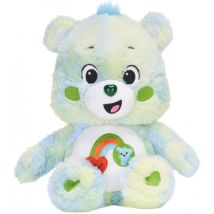Peluche Bisounours Vert Avec Coeur Et Arc En Ciel - Touchanceux 30 Cm - Doudou Licence