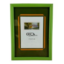 Cadre Photo - Pour Photo 15x21cm - Bois - Vert - A Suspendre Ou À Poser