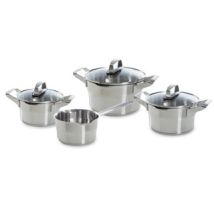 Bk Premium+ Set De 4 Casseroles En Acier Inoxydable Compatible Induction