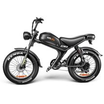 Emoko C93 Off-road Vélo Électrique Batterie 48v 20ah Moteur 1000w,Shimano 7 vitesses,vitesse extrême 50km/h,Noir