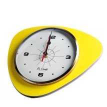 La Carafe - Horloge Murale Mediator Uni Cadran Beige - Jaune Citron