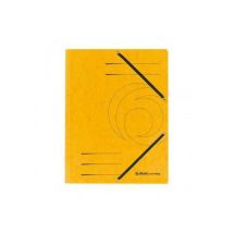 Chemise Easyorga 3 Rabats Et Élastiques En Coin Jaune Herlitz