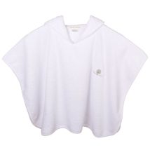 Eveil Et Nature Poncho Eponge 0/24 Mois Coton Bio Blanc