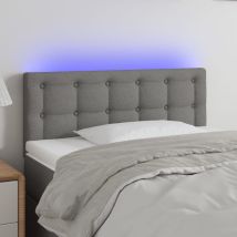 Tête De Lit À Led Gris Foncé 90x5x78/88 Cm Tissu Vidaxl