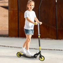 Trottinette Pliable Avec Frein À Pied Noir Et Vert Citron Xq Max